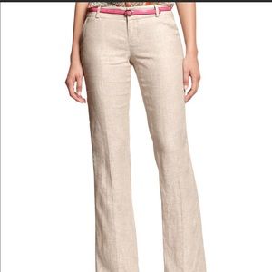 Banana Republic Beige Martin-Fit Linen Pants